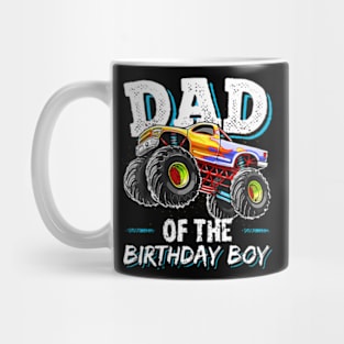 Dad Of The Birthday Boy Monster Truck Birthday Novelty Mug